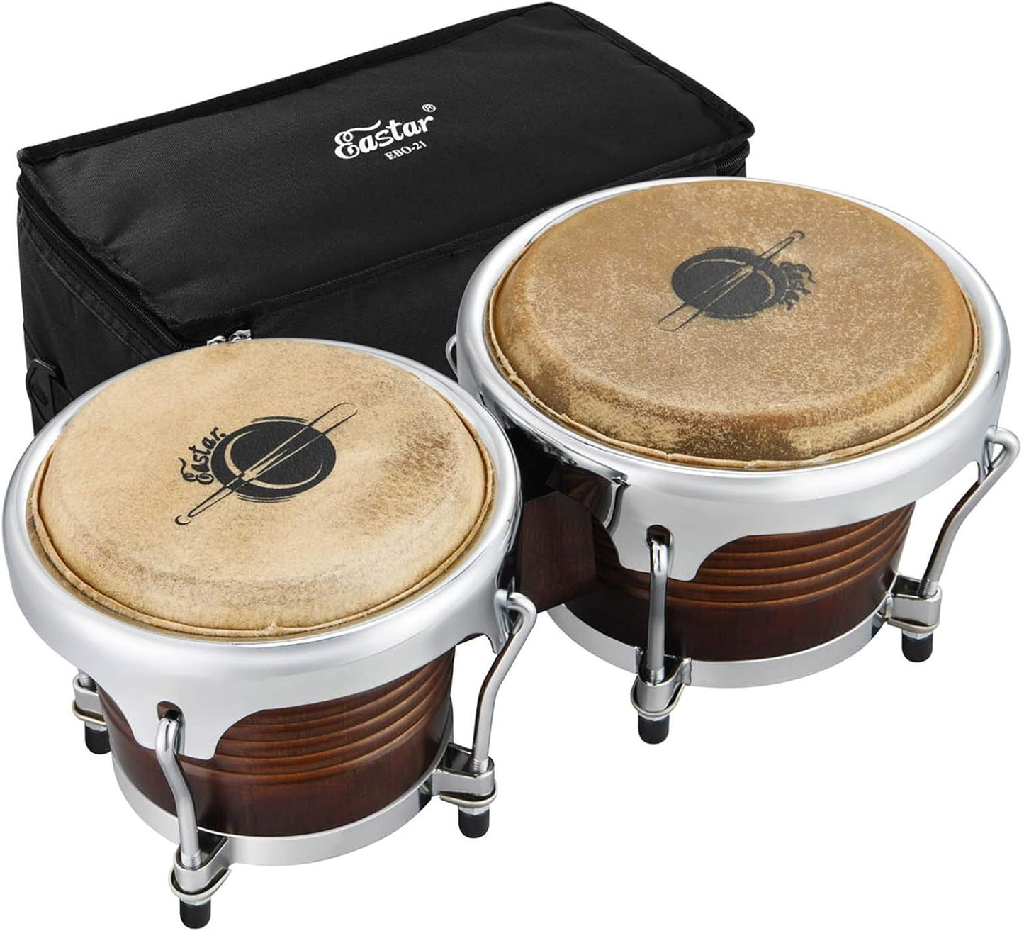Eastar Bongo Drums 6” and 7” Congas Drums for Kids and Adults