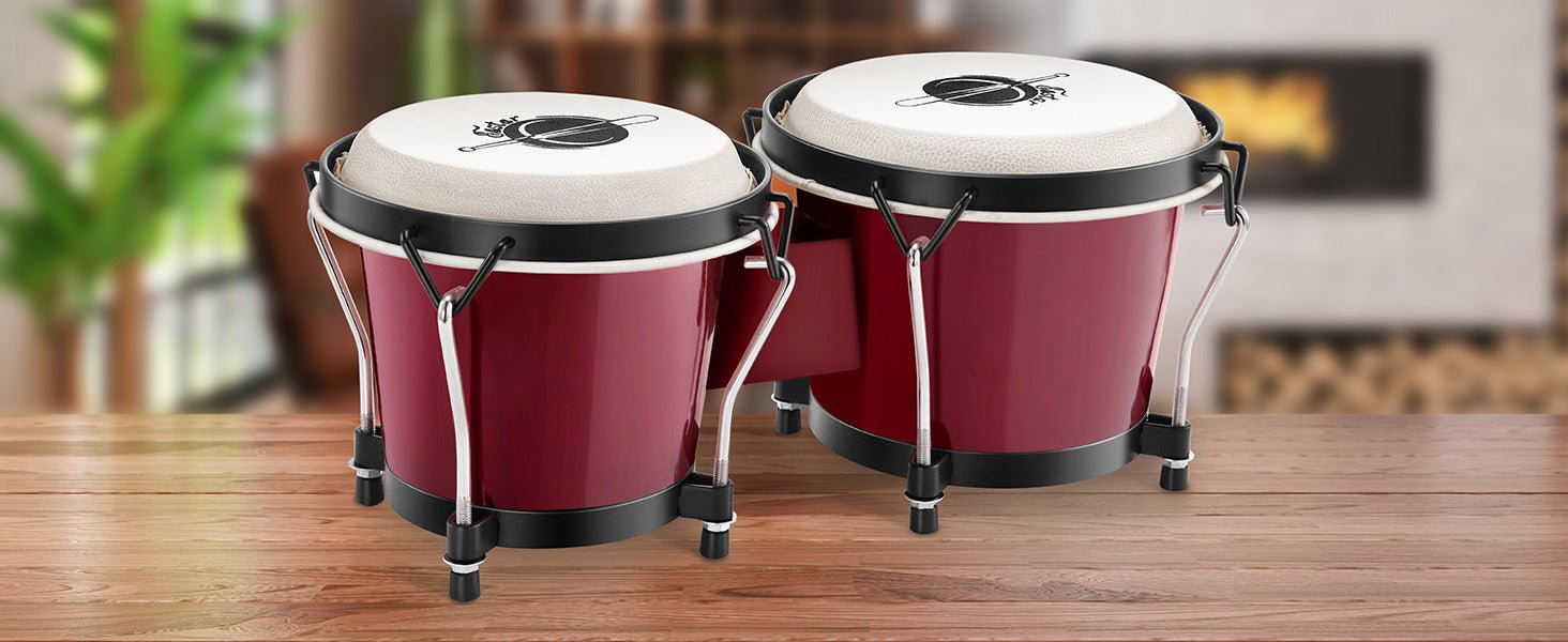 Eastar Bongo Drums 6” and 7” Congas Drums for Kids and Adults