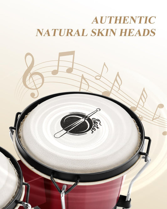 Eastar Bongo Drums 6” and 7” Congas Drums for Kids and Adults