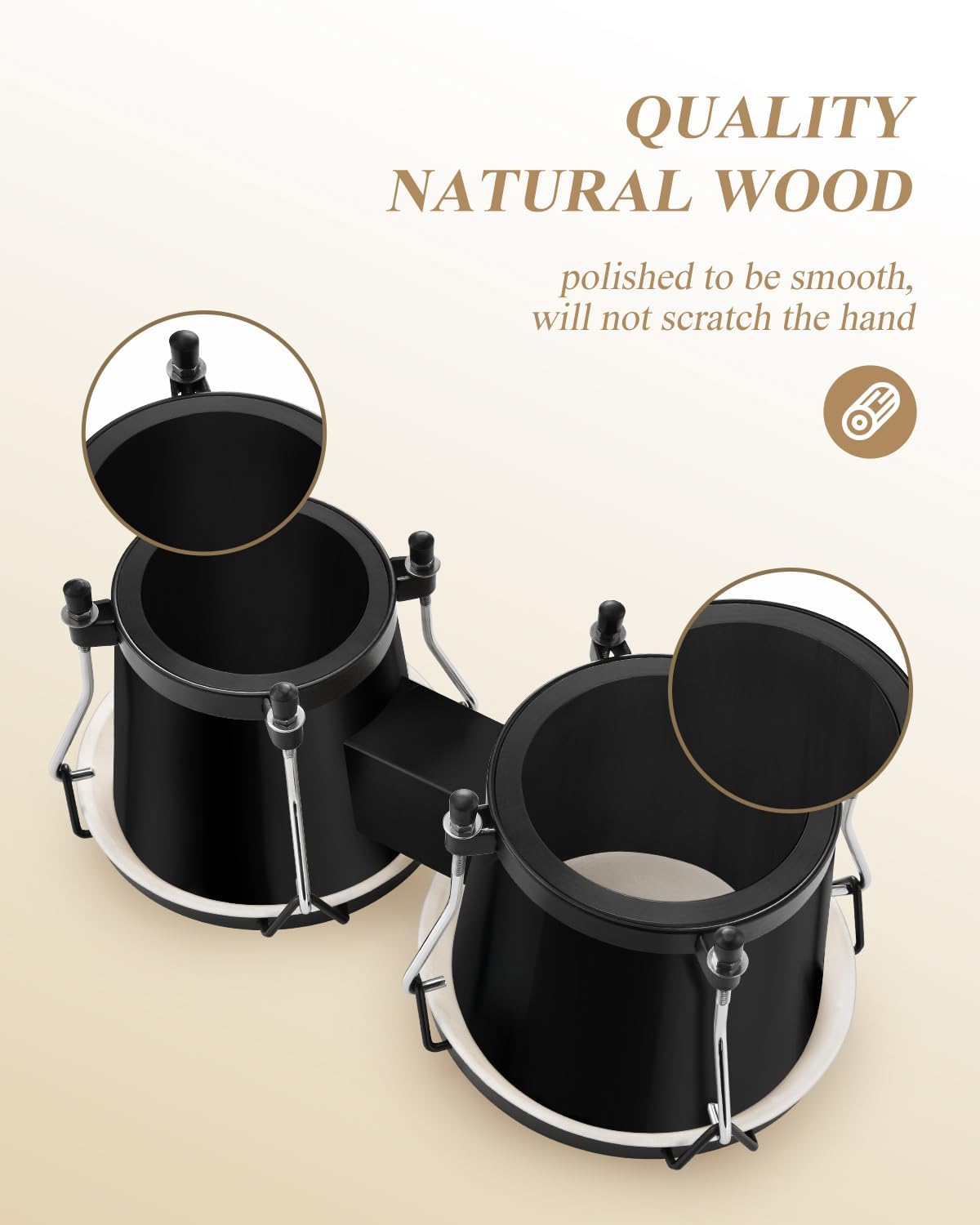 Eastar Bongo Drums 6” and 7” Congas Drums for Kids and Adults