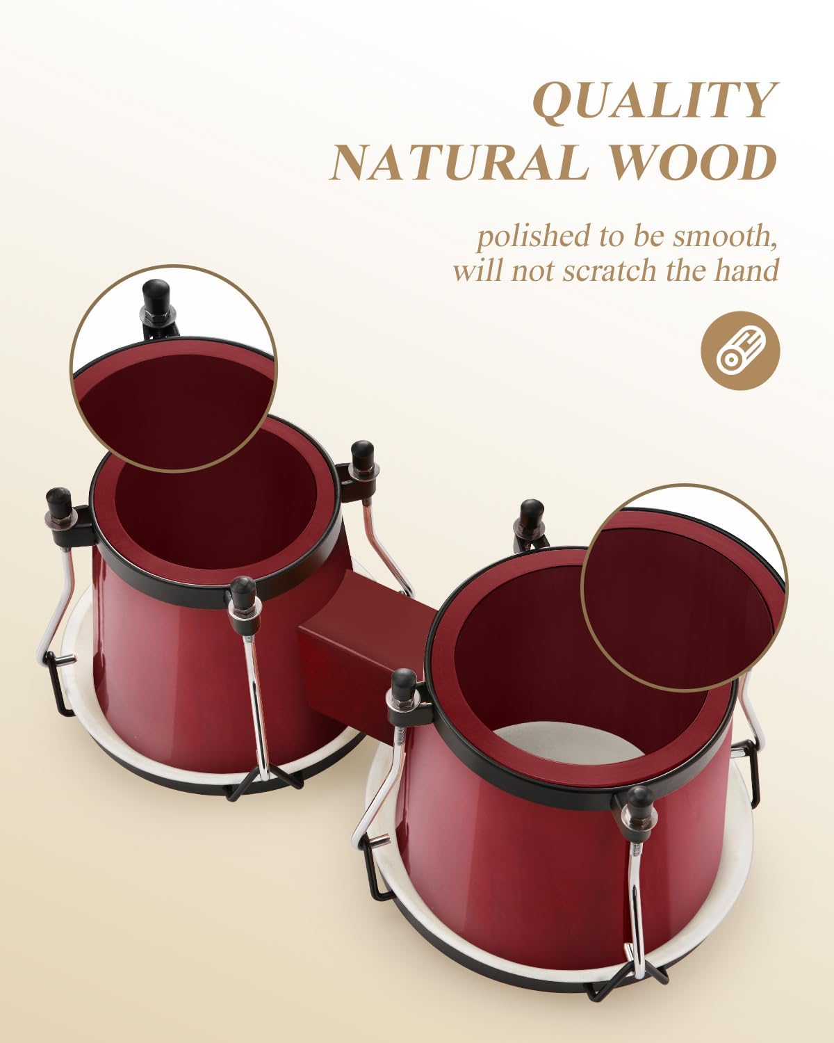 Eastar Bongo Drums 6” and 7” Congas Drums for Kids and Adults