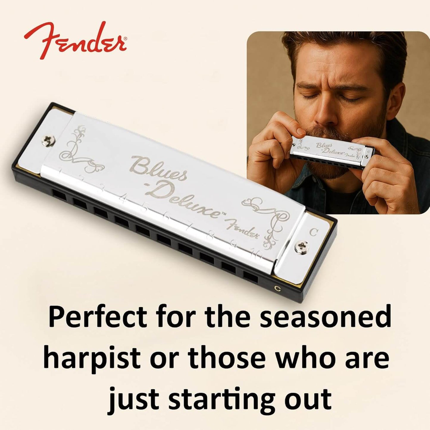 Fender Blues Deluxe Harmonica with Carrying Case