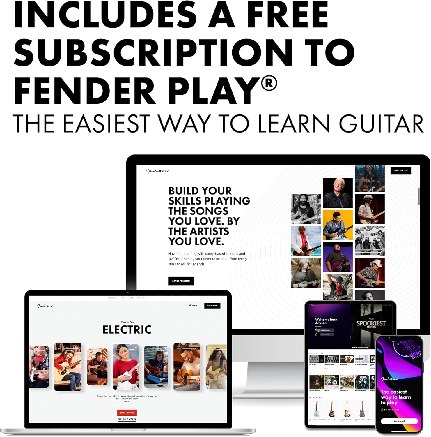 Fender FA-25 Dreadnought Acoustic Guitar, Beginner Guitar