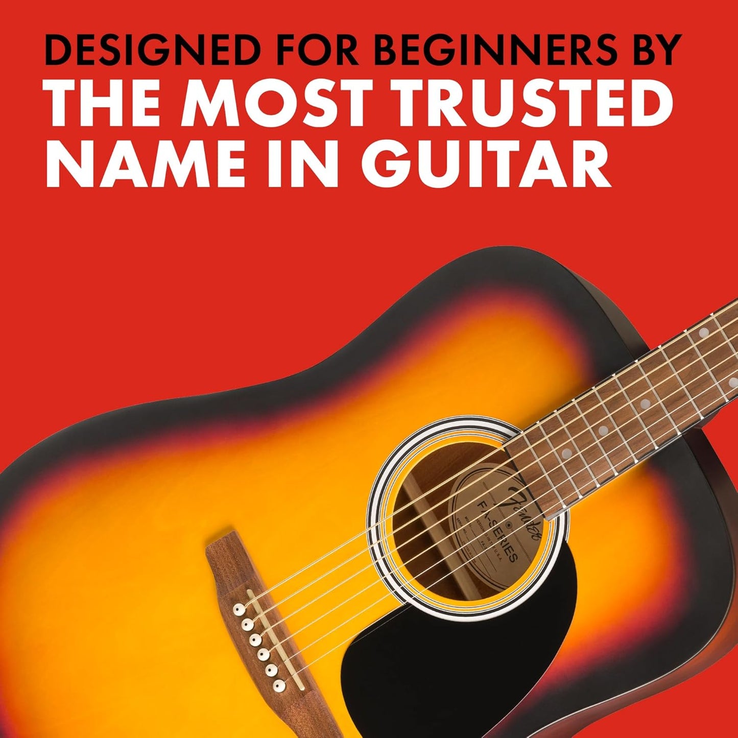 Fender FA-25 Dreadnought Acoustic Guitar, Beginner Guitar
