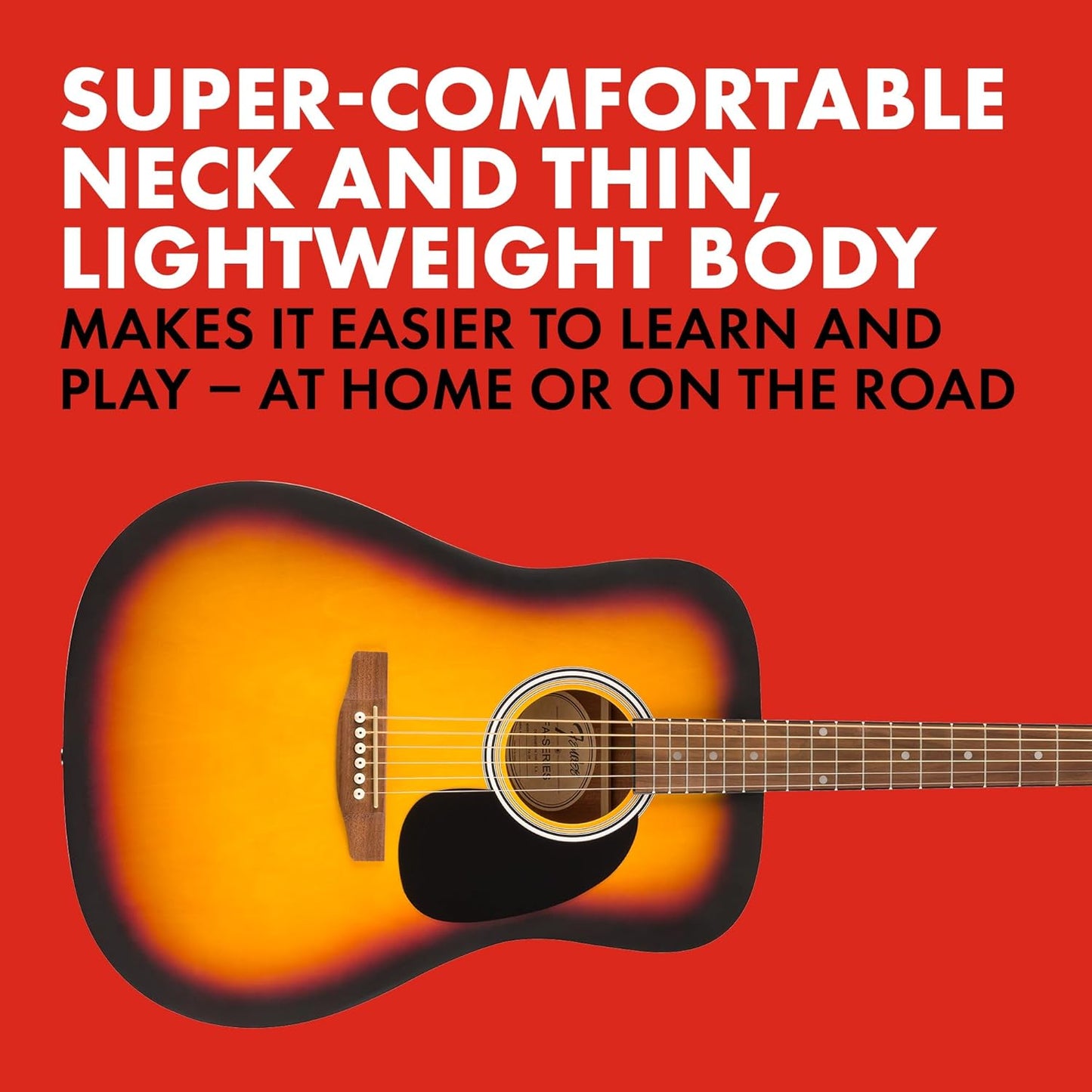 Fender FA-25 Dreadnought Acoustic Guitar, Beginner Guitar