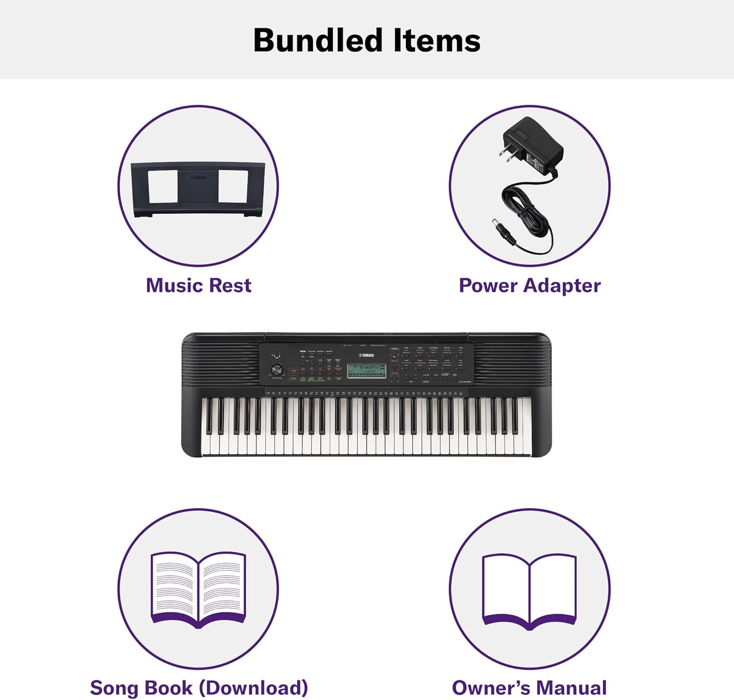 Yamaha 61-Key Portable Keyboard for Beginners with Learning Tools