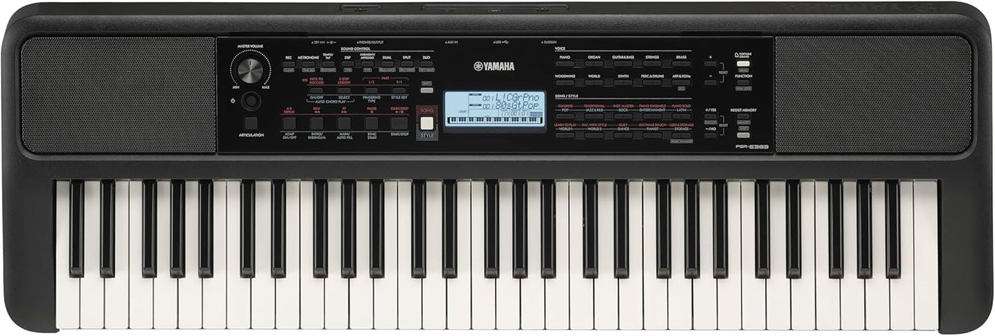 Yamaha 61-Key Portable Keyboard for Beginners with Learning Tools 61-Key Touch-Sensitive Keys