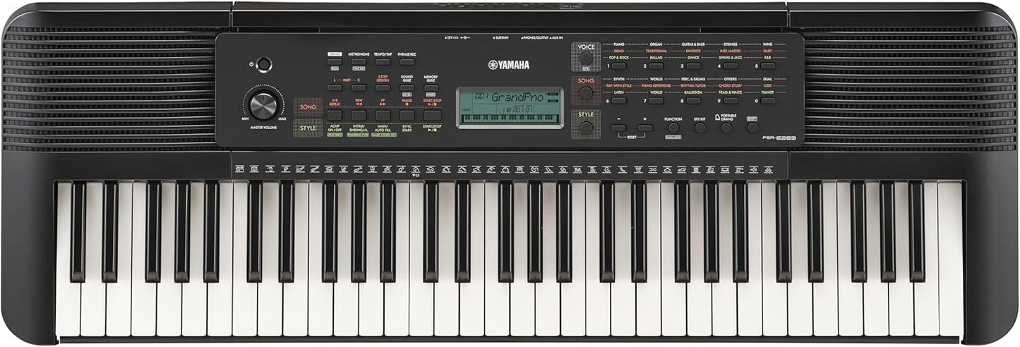 Yamaha 61-Key Portable Keyboard for Beginners with Learning Tools 61-Key Full-Sized Keys