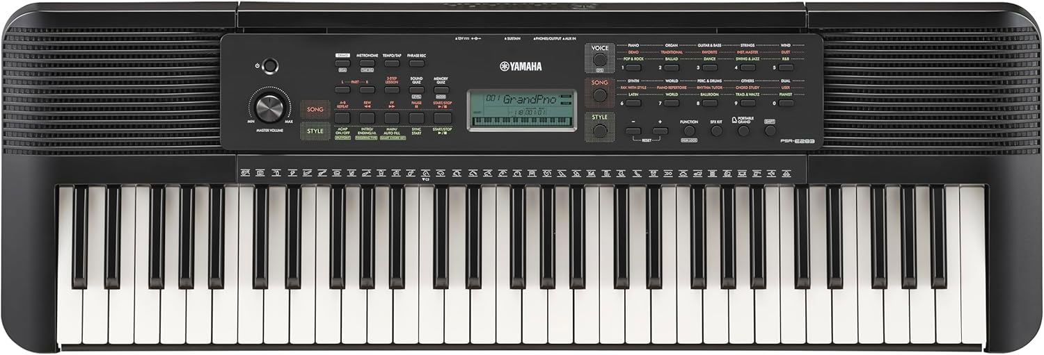 Yamaha 61-Key Portable Keyboard for Beginners with Learning Tools 61-Key Full-Sized Keys