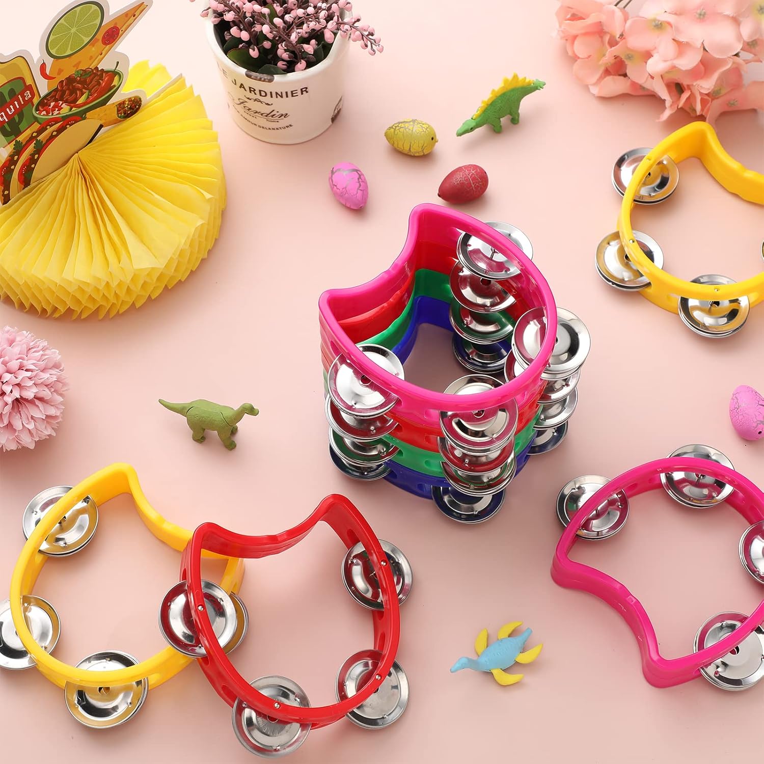 30 Pack Tambourines for Weddings, Party Favors, Church, etc.