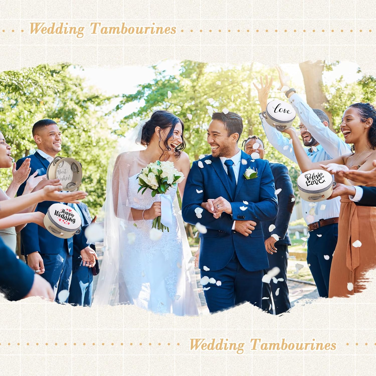 12 Pcs Tambourine Drum Bulk for Adults Hand Held Percussion